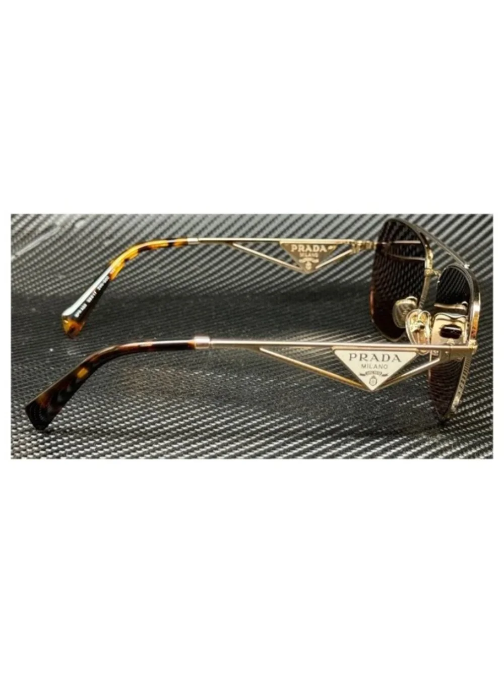 New PRADA Women Pale Gold Sunglasses 59-17-140